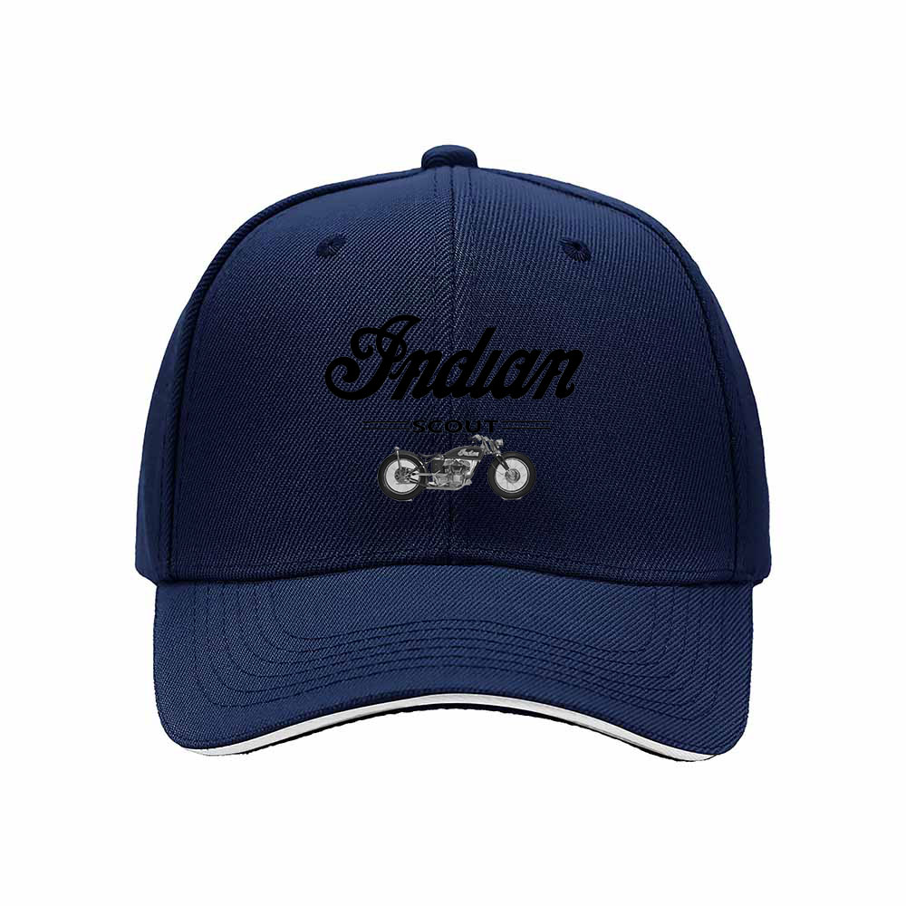 Indian Motorcycle Logo Men's Baseball Cap Black Red Trim Gift for Bikers - Image 2