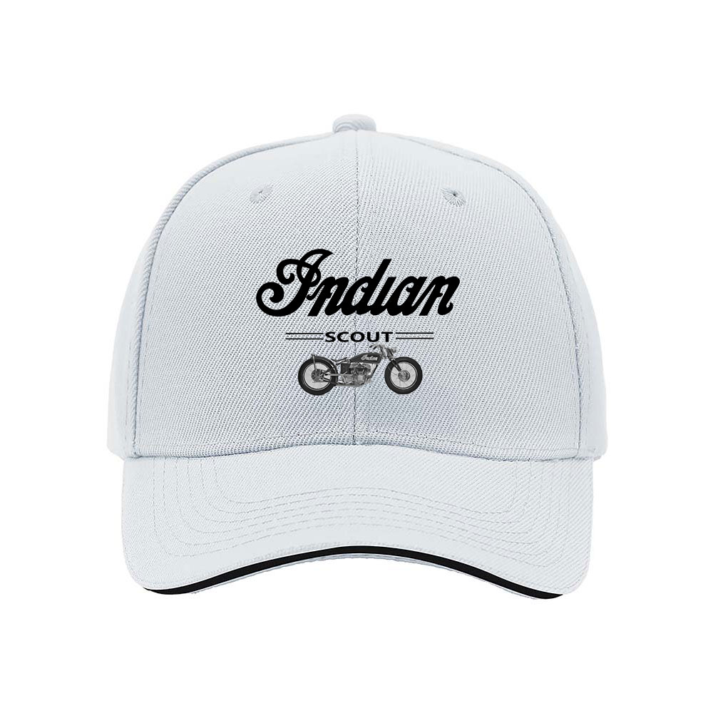 Indian Motorcycle Logo Men's Baseball Cap Black Red Trim Gift for Bikers - Image 5