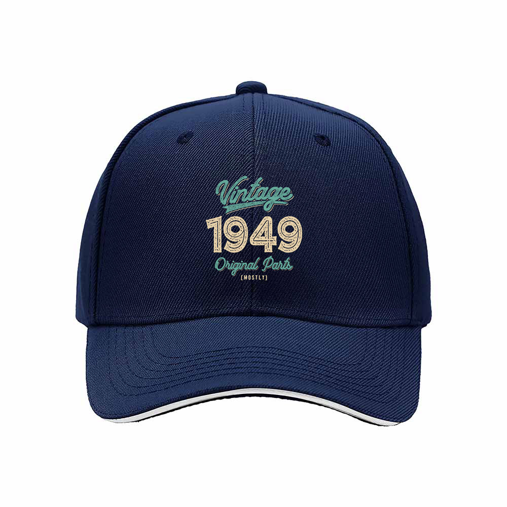 Vintage 1949 Original Parts Men's Baseball Cap Birthday Gift - Image 2