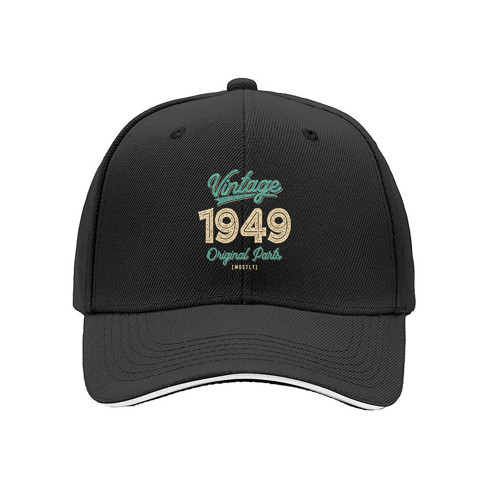 Vintage 1949 Original Parts Men's Baseball Cap Birthday Gift - Image 3