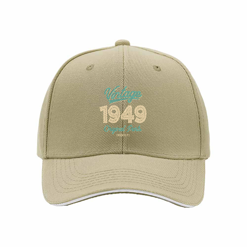 Vintage 1949 Original Parts Men's Baseball Cap Birthday Gift - Image 4