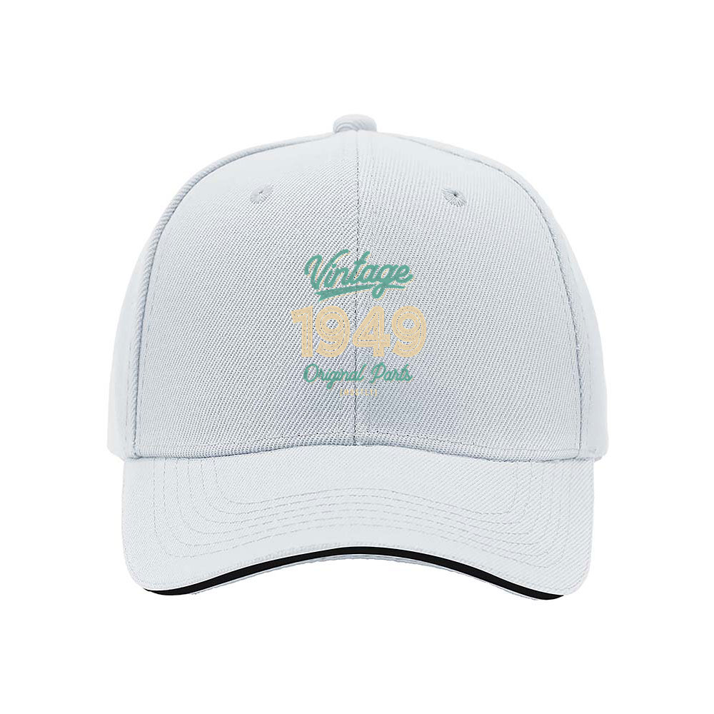 Vintage 1949 Original Parts Men's Baseball Cap Birthday Gift - Image 5