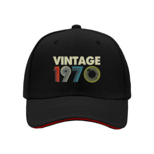 Vintage 1970 Men's Baseball Cap Retro Birthday Gift Hat