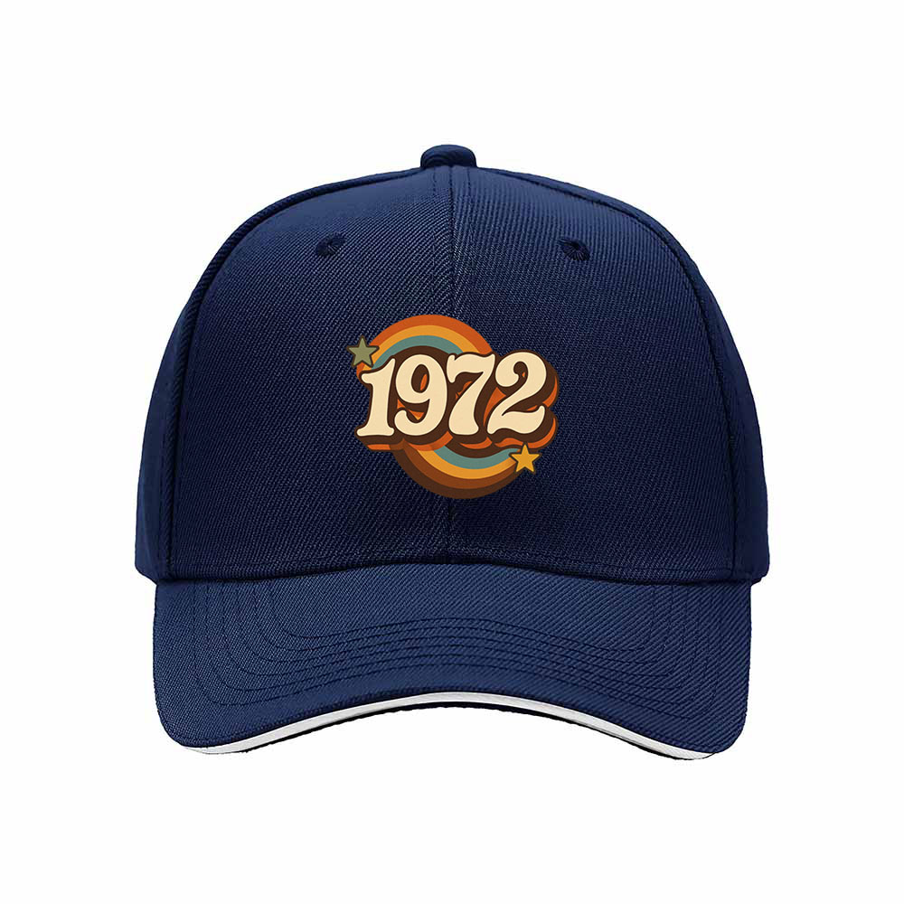 1972 Retro Birthday Gift Men's Baseball Cap - Image 2