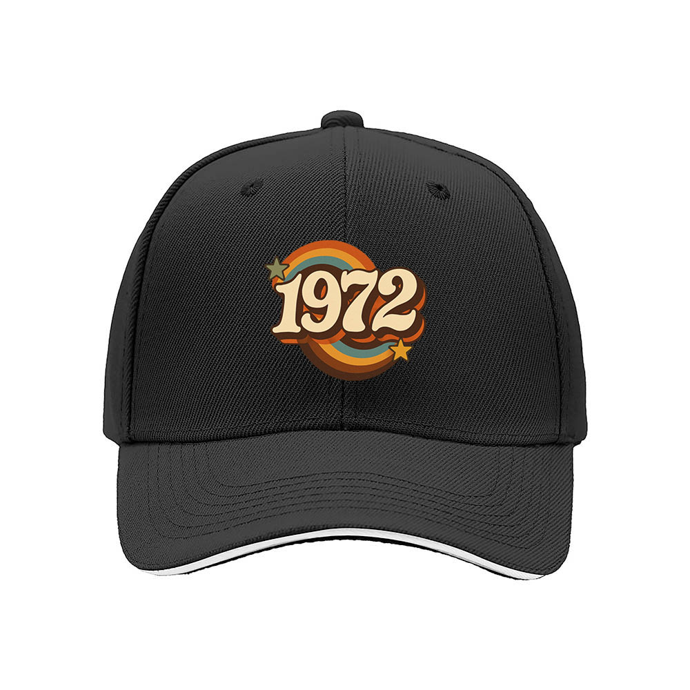 1972 Retro Birthday Gift Men's Baseball Cap - Image 3