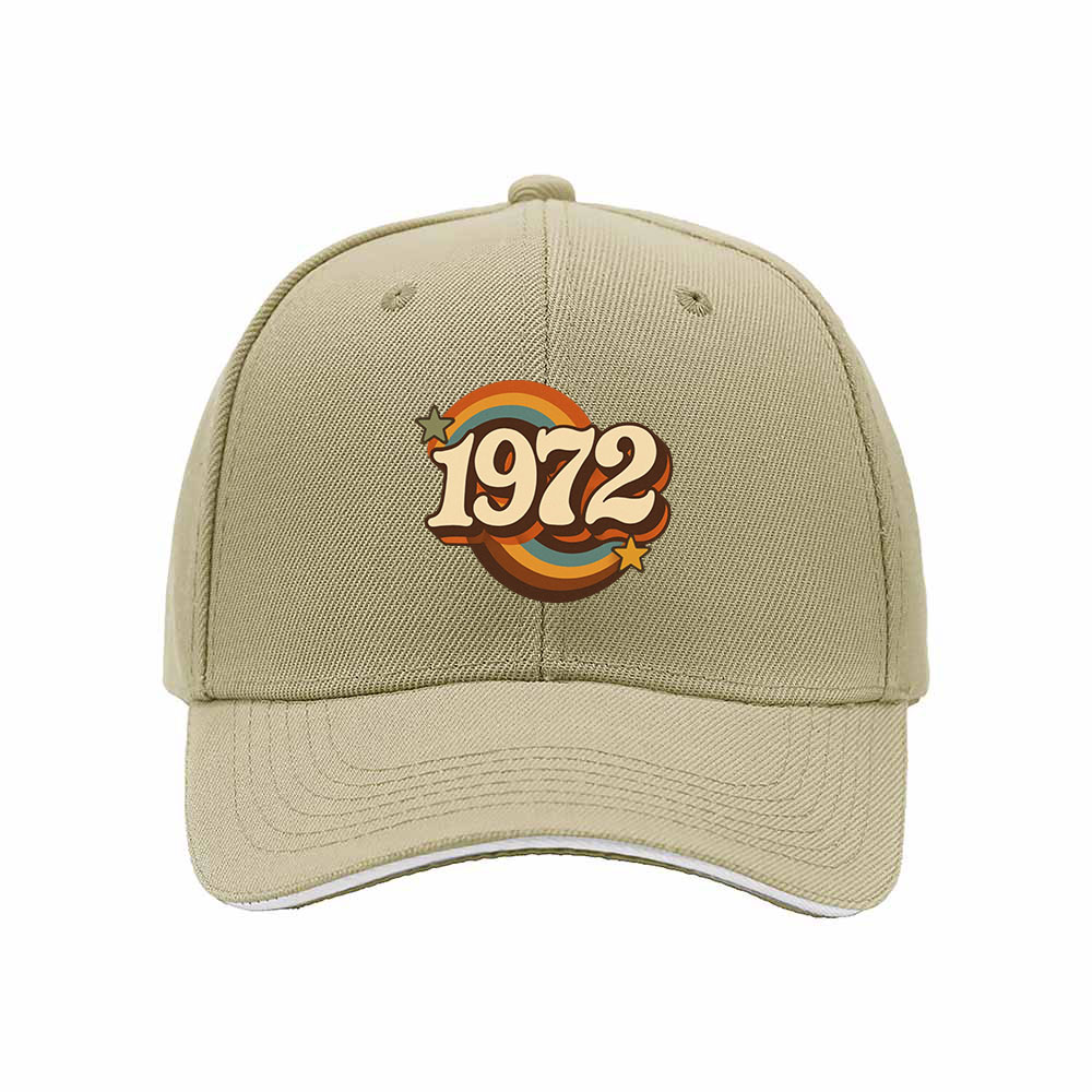 1972 Retro Birthday Gift Men's Baseball Cap - Image 4