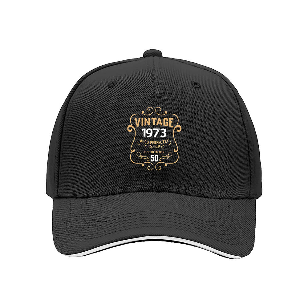 Vintage 1973 50th Birthday Men's Baseball Cap Gift for Him - Image 3