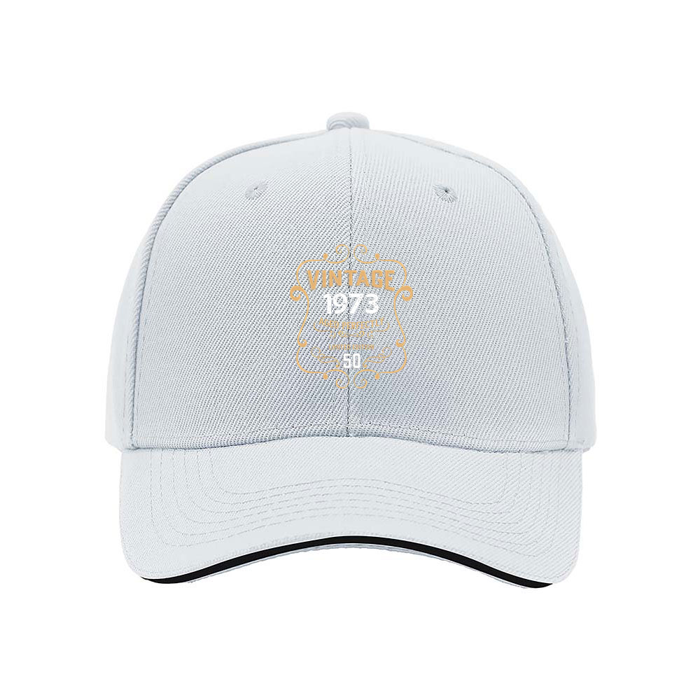 Vintage 1973 50th Birthday Men's Baseball Cap Gift for Him - Image 5