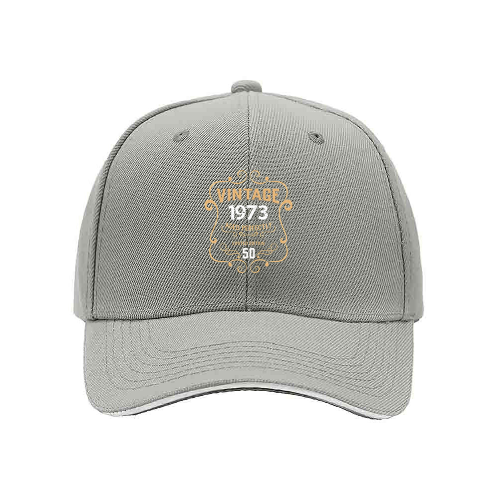 Vintage 1973 50th Birthday Men's Baseball Cap Gift for Him - Image 7