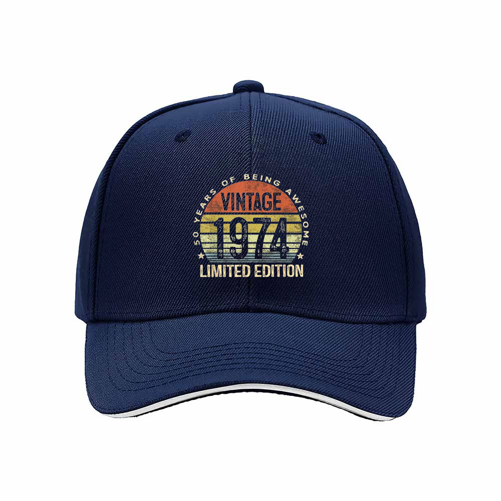 Vintage 1974 Limited Edition Men's Baseball Cap Birthday Gift - Image 2