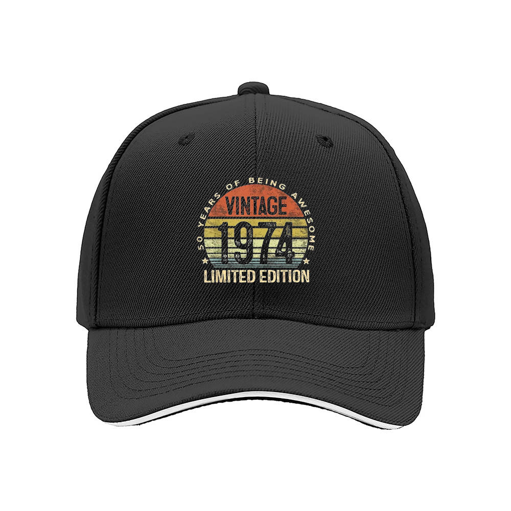 Vintage 1974 Limited Edition Men's Baseball Cap Birthday Gift - Image 3