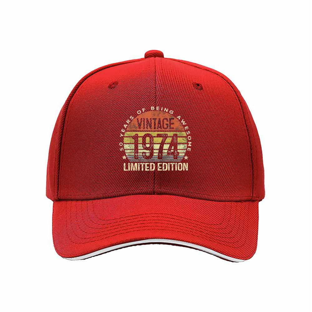 Vintage 1974 Limited Edition Men's Baseball Cap Birthday Gift - Image 6