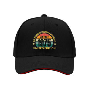 Vintage 1975 50th Birthday Men's Baseball Cap Limited Edition Gift