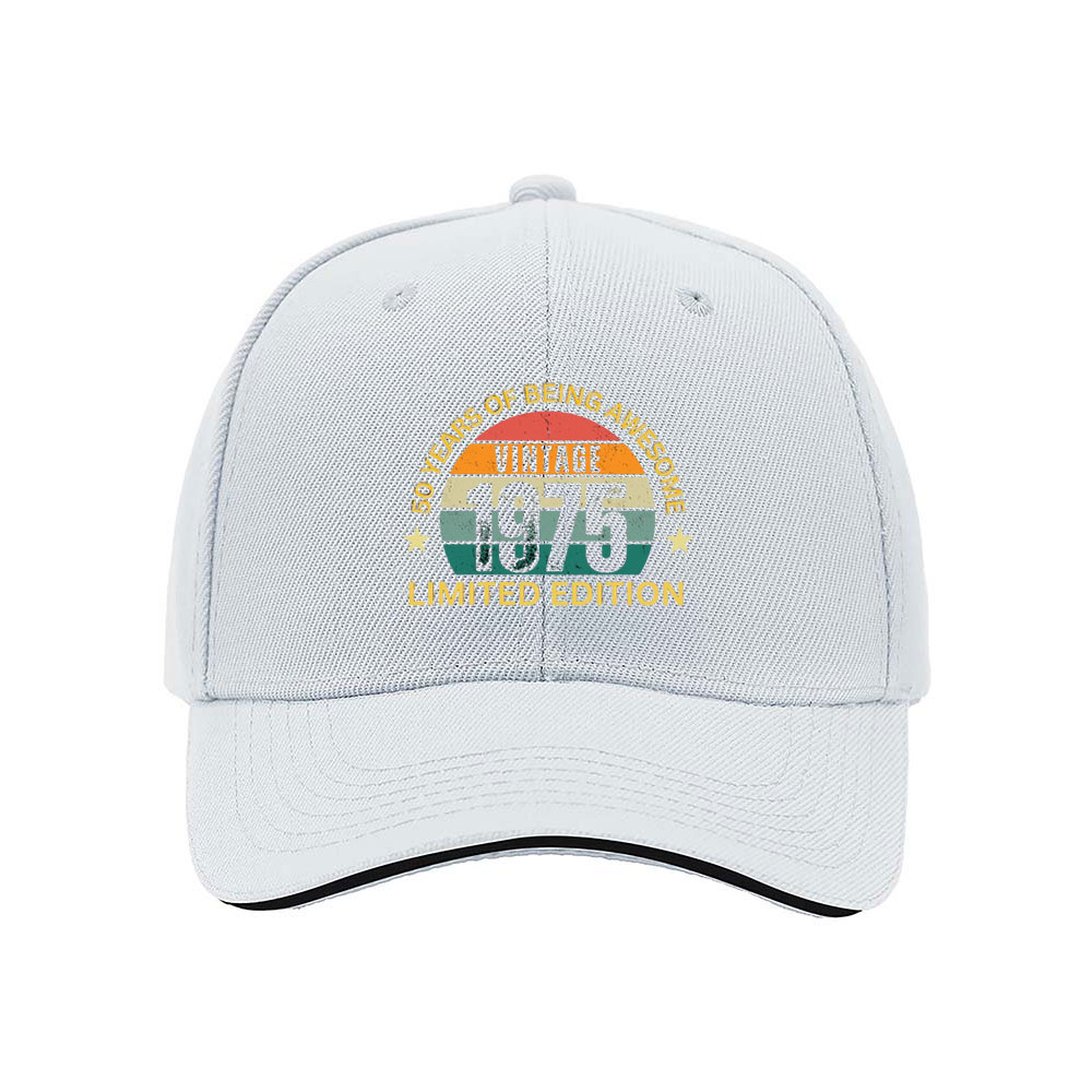 Vintage 1975 50th Birthday Men's Baseball Cap Limited Edition Gift - Image 5