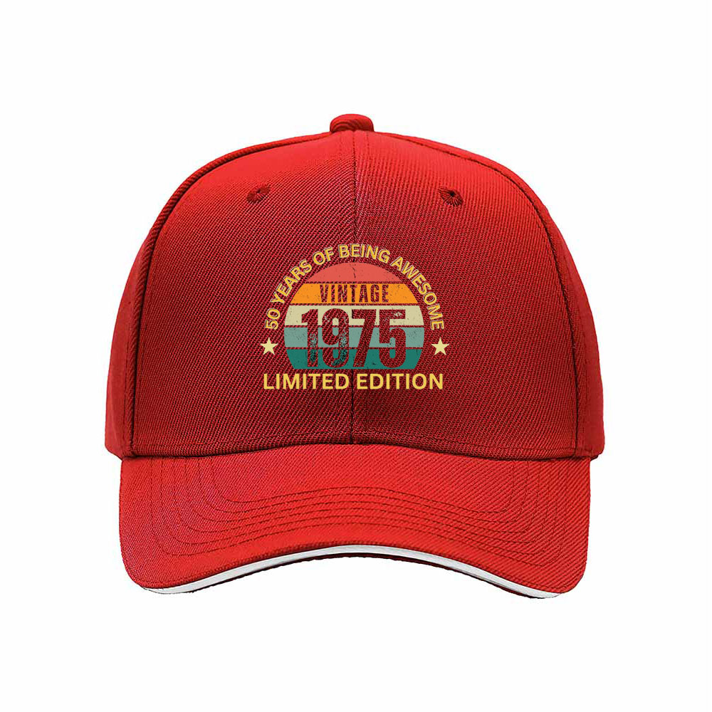 Vintage 1975 50th Birthday Men's Baseball Cap Limited Edition Gift - Image 6