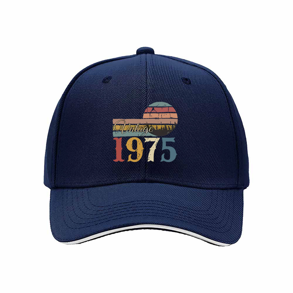 Vintage 1975 Retro Sun Cap Men's Baseball Hat Birthday Gift - Image 2