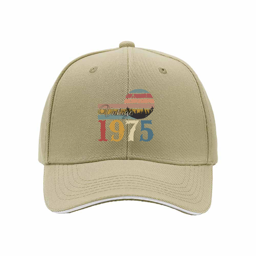 Vintage 1975 Retro Sun Cap Men's Baseball Hat Birthday Gift - Image 4