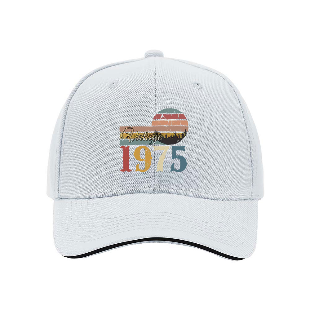 Vintage 1975 Retro Sun Cap Men's Baseball Hat Birthday Gift - Image 5