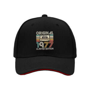 Original 1977 Limited Edition Men's Baseball Cap Vintage Cassette Design Gift