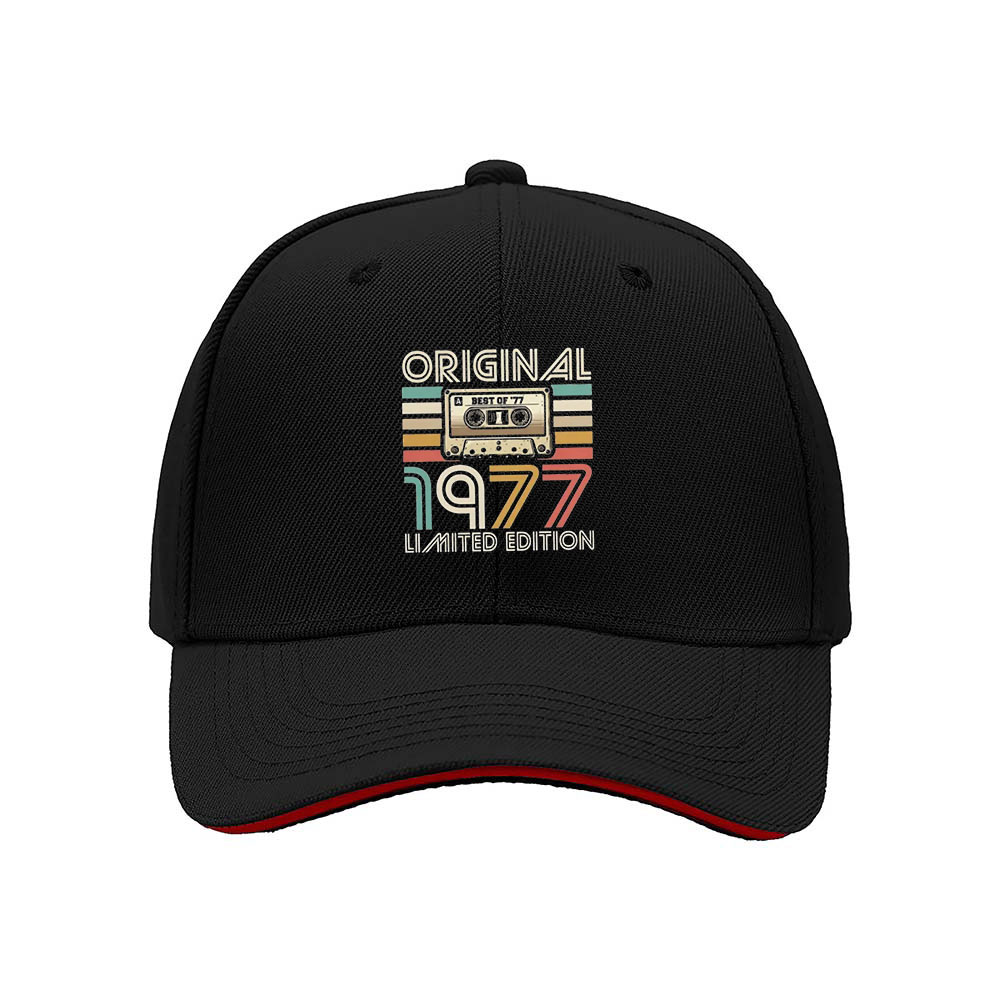 Original 1977 Limited Edition Men's Baseball Cap Vintage Cassette Design Gift
