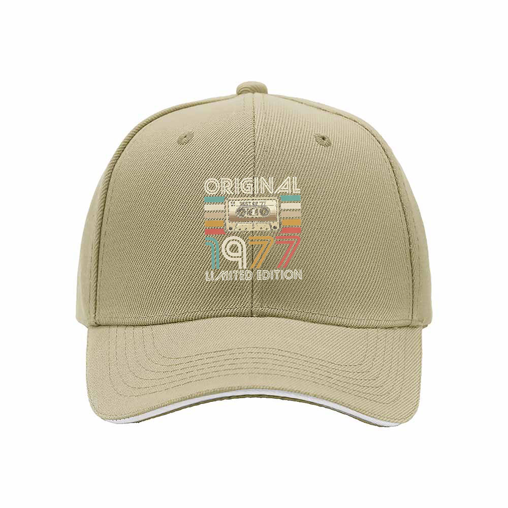 Original 1977 Limited Edition Men's Baseball Cap Vintage Cassette Design Gift - Image 4