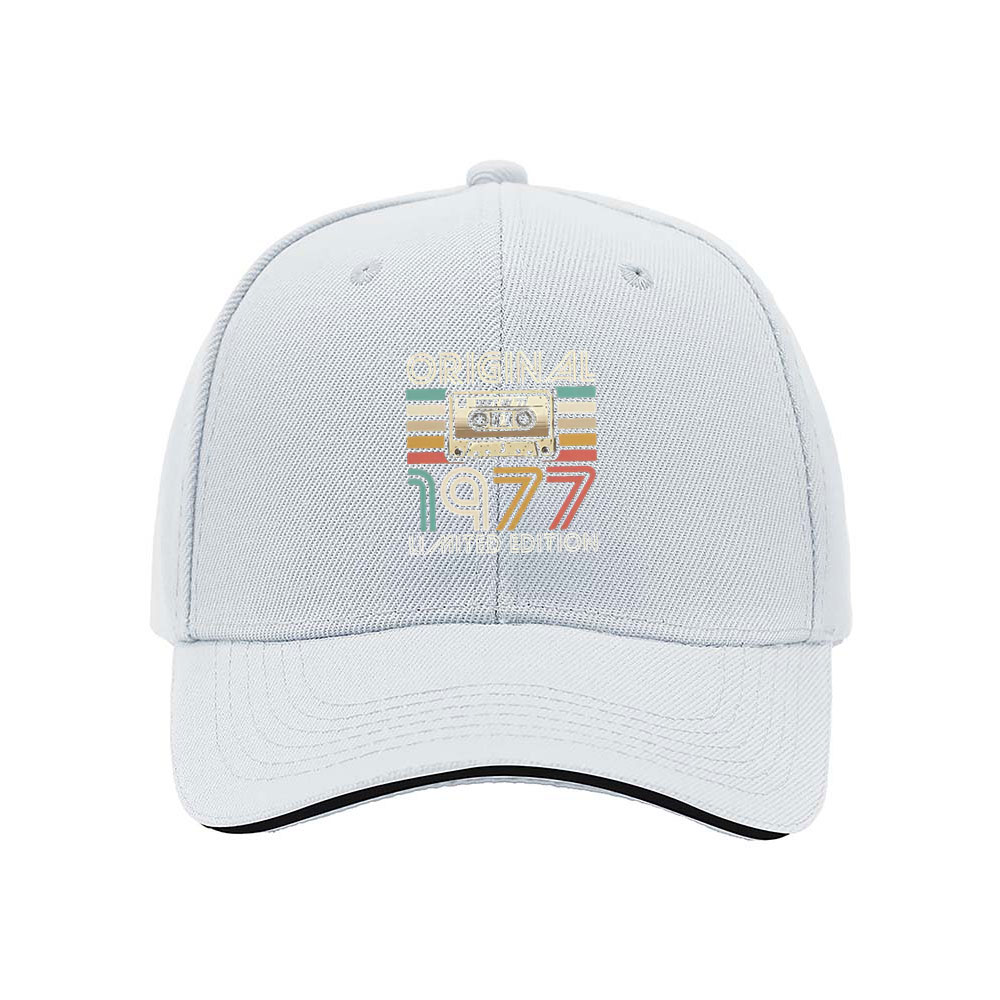 Original 1977 Limited Edition Men's Baseball Cap Vintage Cassette Design Gift - Image 5