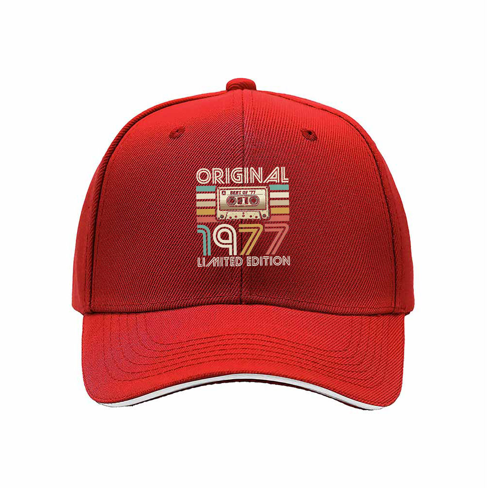 Original 1977 Limited Edition Men's Baseball Cap Vintage Cassette Design Gift - Image 6