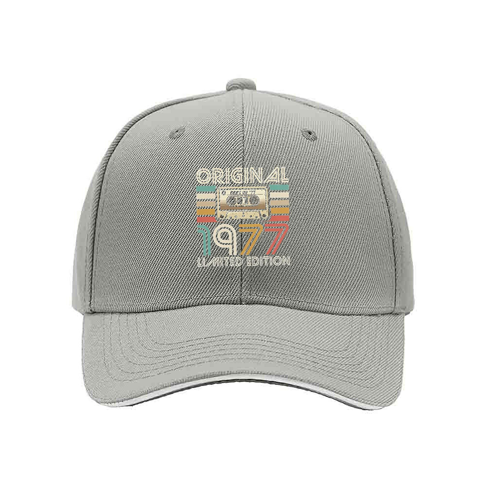 Original 1977 Limited Edition Men's Baseball Cap Vintage Cassette Design Gift - Image 7