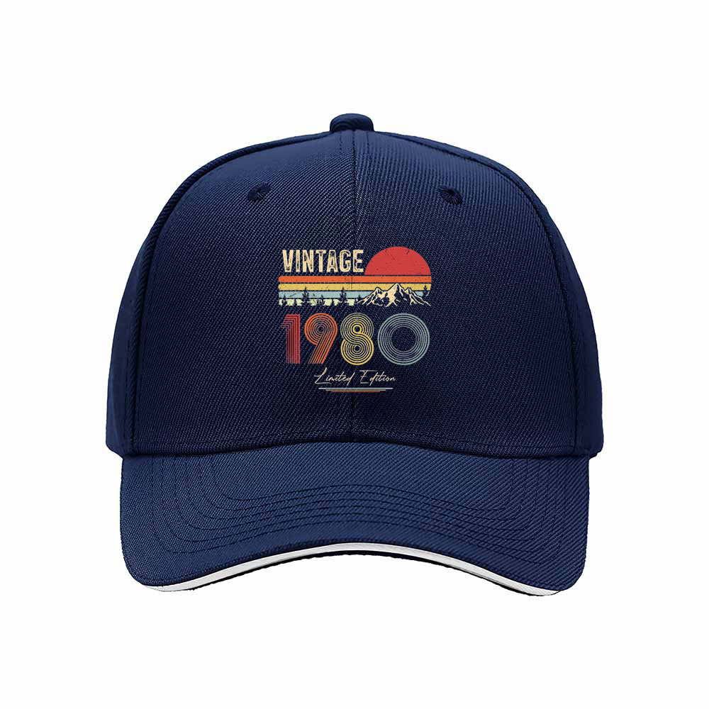 Vintage 1980s Men's Baseball Cap Retro Mountain Sunset Design Limited Edition Gift - Image 2