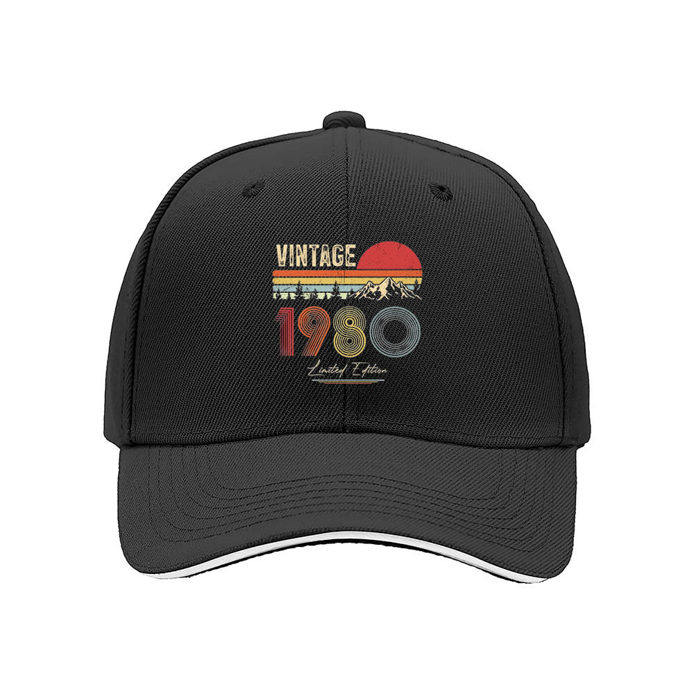 Vintage 1980s Men's Baseball Cap Retro Mountain Sunset Design Limited Edition Gift - Image 3