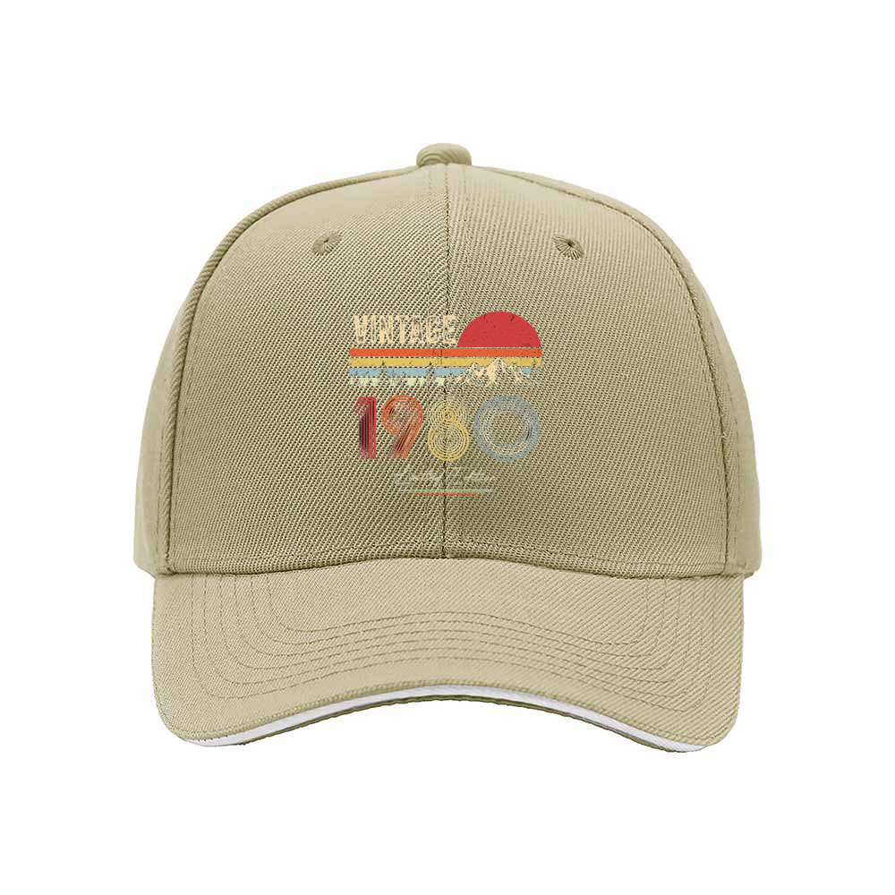 Vintage 1980s Men's Baseball Cap Retro Mountain Sunset Design Limited Edition Gift - Image 4