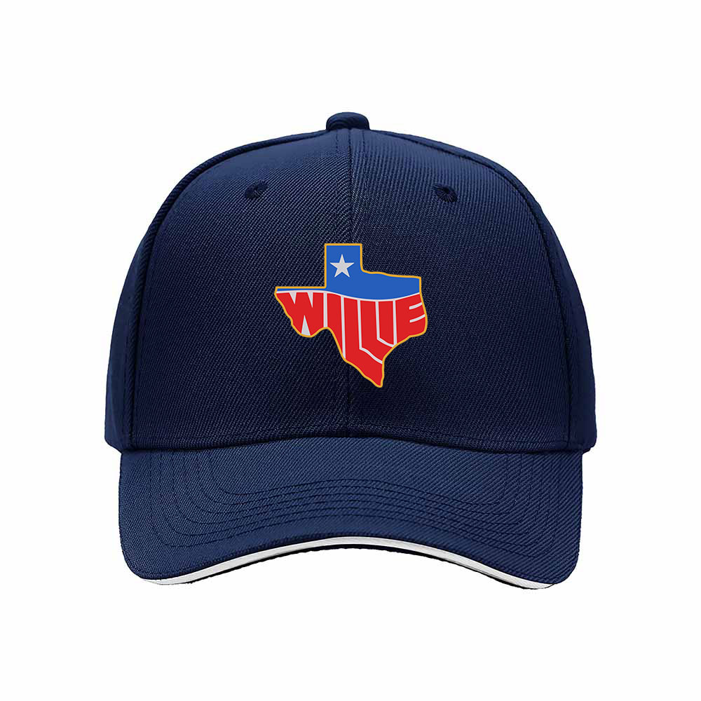 Texas Willie Map Design Black Baseball Cap for Men Women Casual Gift - Image 2