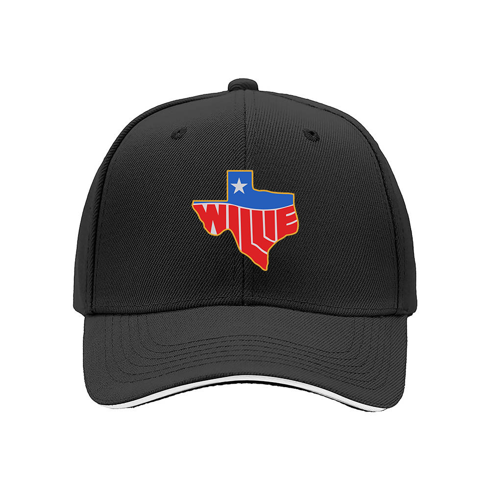 Texas Willie Map Design Black Baseball Cap for Men Women Casual Gift - Image 3