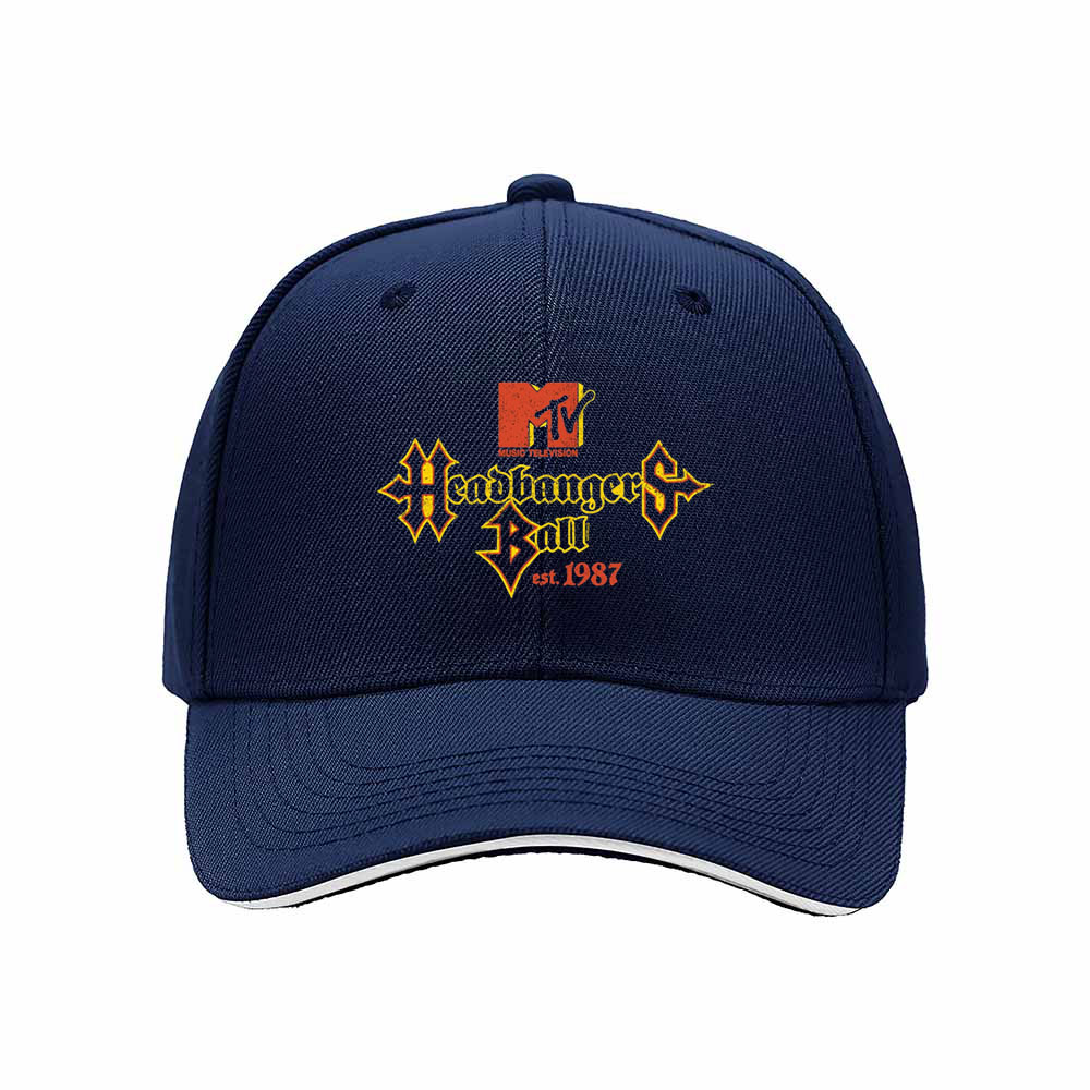 MTV Headbanger Ball Cap Black Men's Baseball Hat 1987 Logo Gift - Image 2