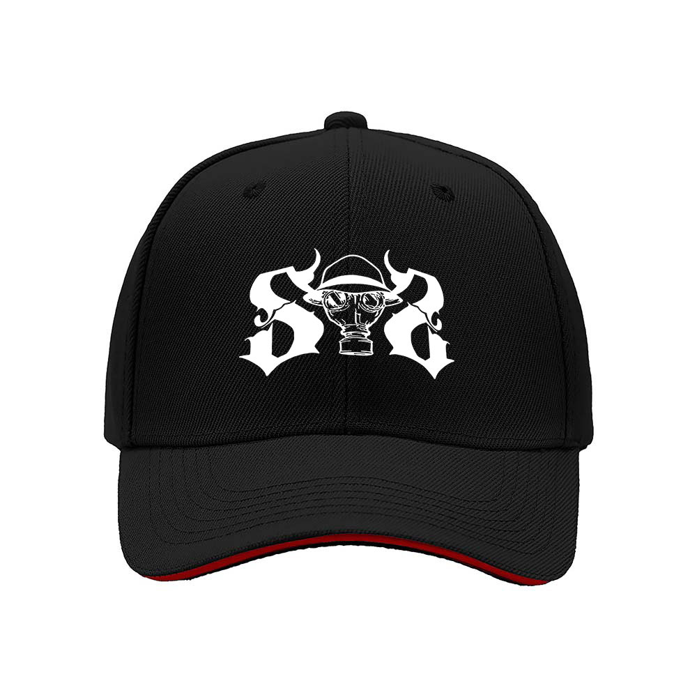 Black Baseball Cap with Gas Mask Logo Men's Women's Streetwear Gift