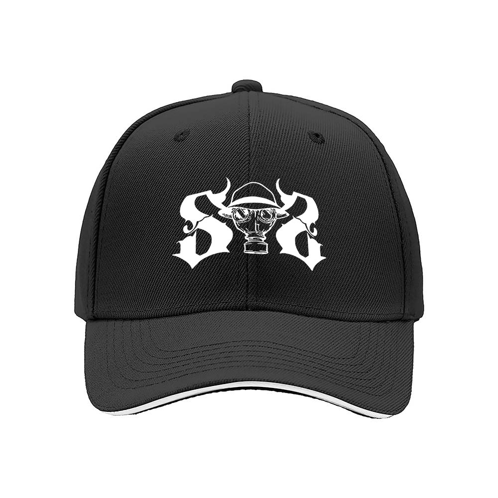 Black Baseball Cap with Gas Mask Logo Men's Women's Streetwear Gift - Image 3