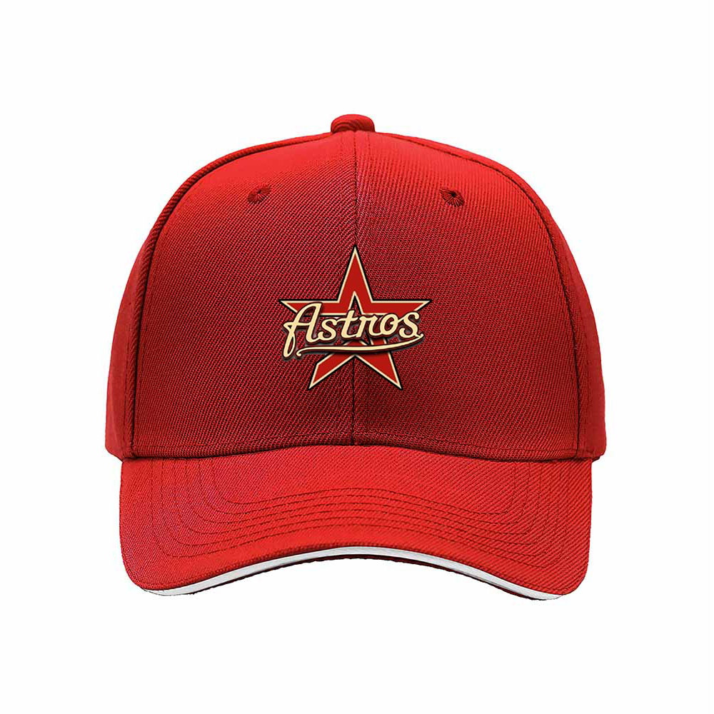 Men's Astros Baseball Cap Black Red Star Logo Gift Hat - Image 6