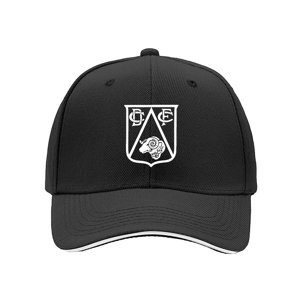 Black Baseball Cap with White Crest Logo Men's Women's Gift Hat - Image 3