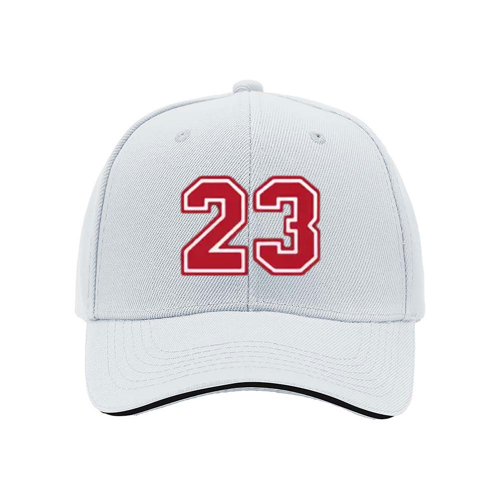 Men's Black Baseball Cap Number 23 Red Embroidered Sport Hat Gift - Image 5