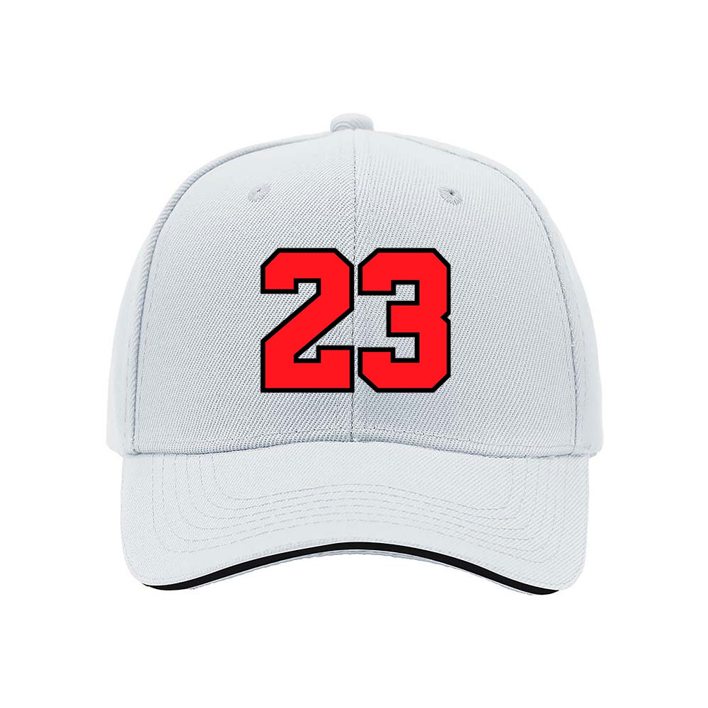 Black Baseball Cap with Red 23 Number Print Men's Women's Sport Hat Gift for Fans - Image 5