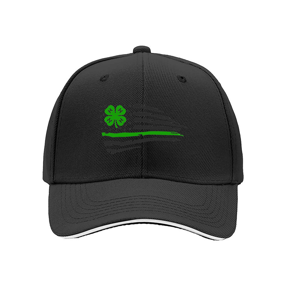 4H Clover Flag Men's Baseball Cap Patriotic Gift Hat - Image 3