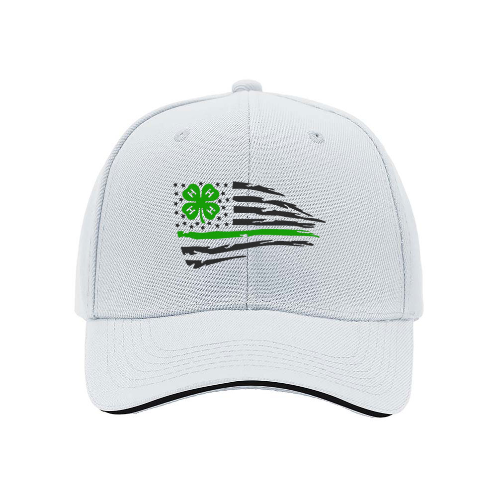 4H Clover Flag Men's Baseball Cap Patriotic Gift Hat - Image 5