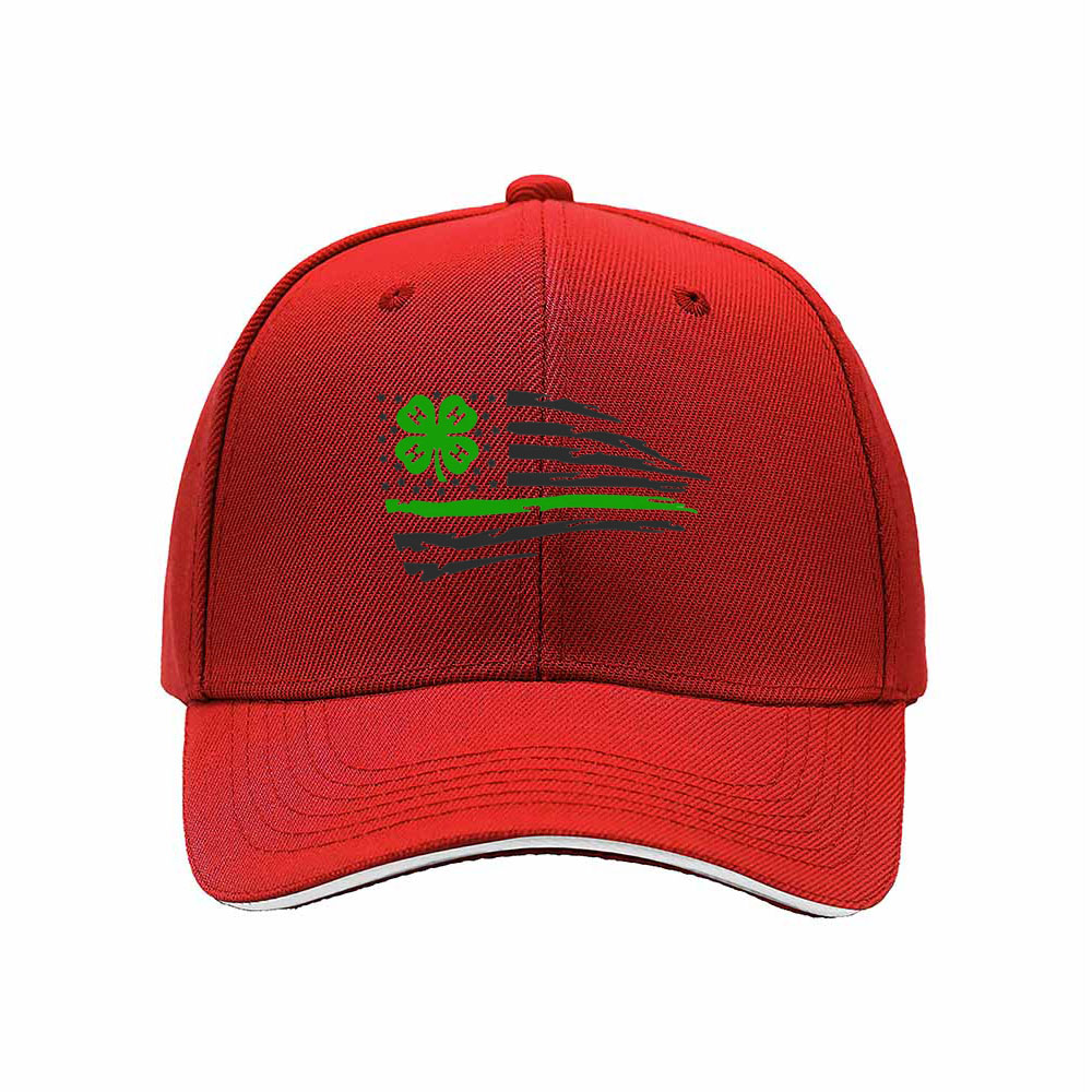 4H Clover Flag Men's Baseball Cap Patriotic Gift Hat - Image 6