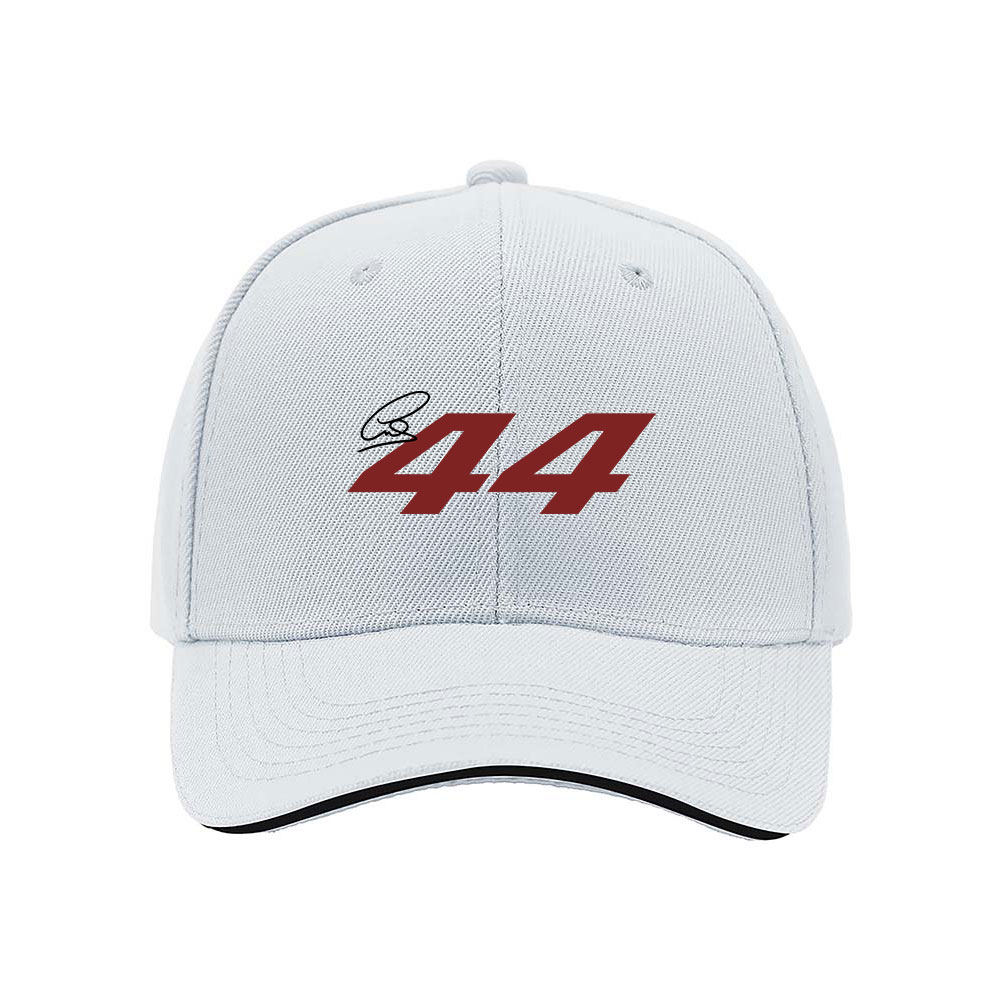 Black Baseball Cap with Red 44 Print Men's Women's Adjustable Hat Gift for Sports Fans - Image 5