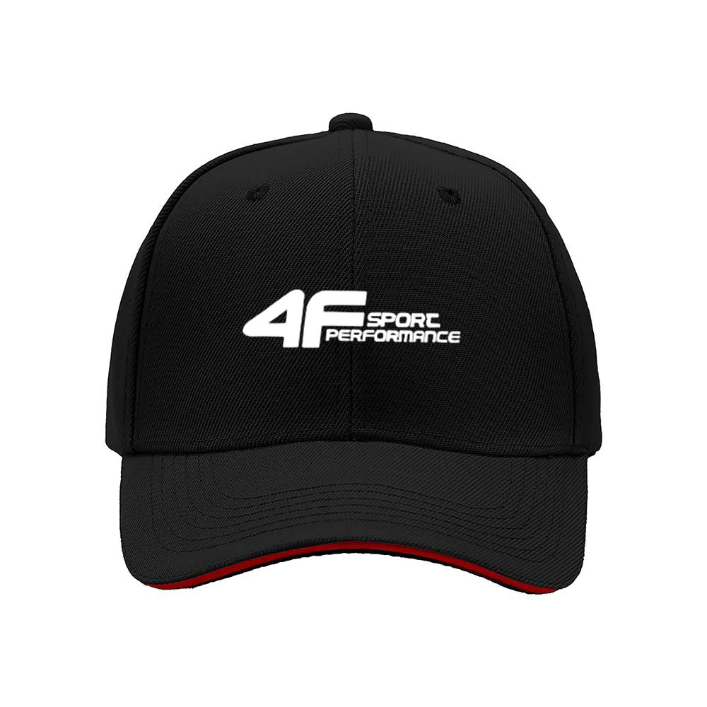 4F Sport Performance Men's Baseball Cap Black Red Trim