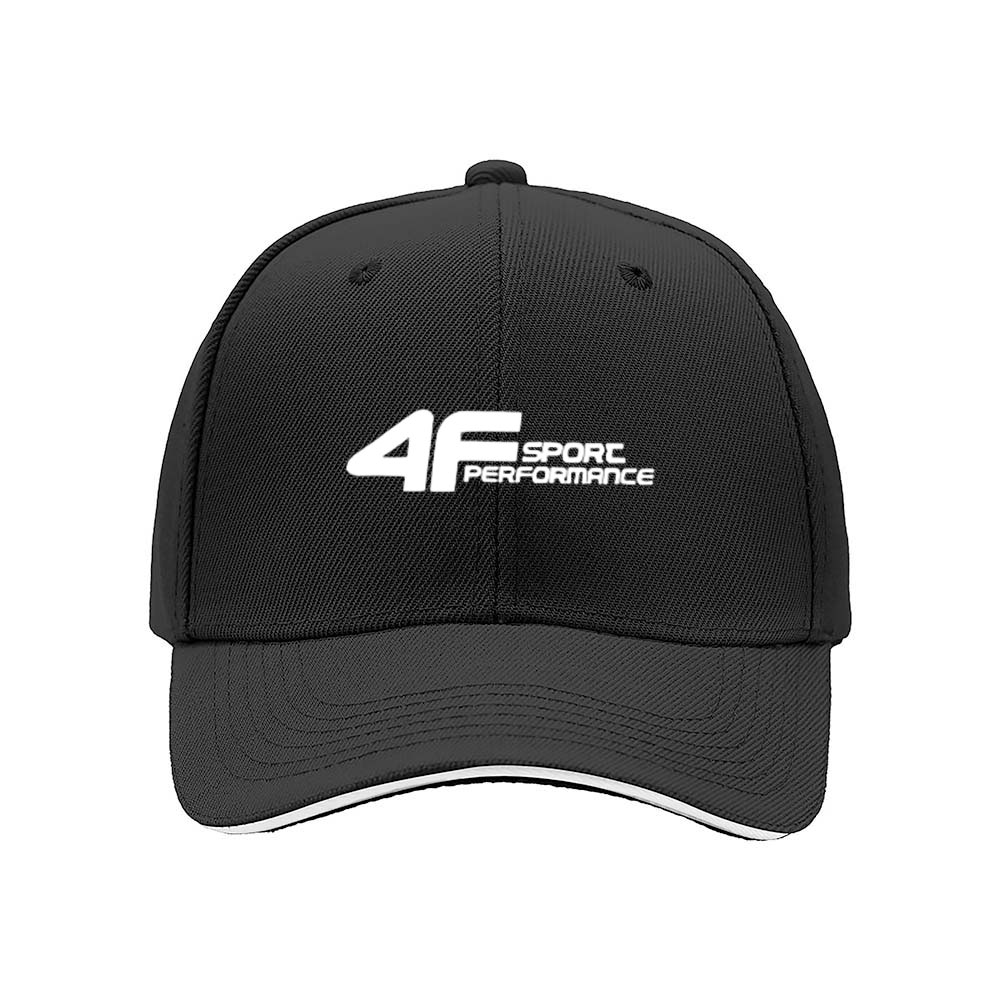 4F Sport Performance Men's Baseball Cap Black Red Trim - Image 3
