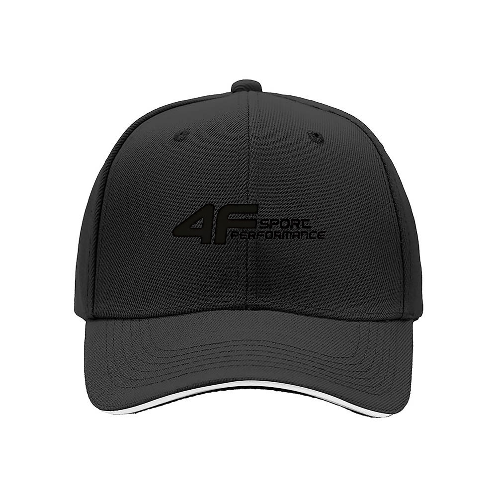 4F Sport Performance Men's Baseball Cap Black Red Trim - Image 3