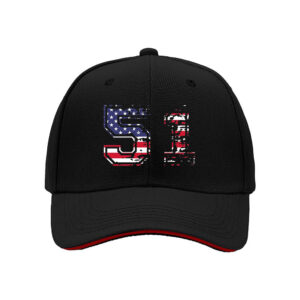 American Flag 51 Men's Baseball Cap Patriotic Gift Hat