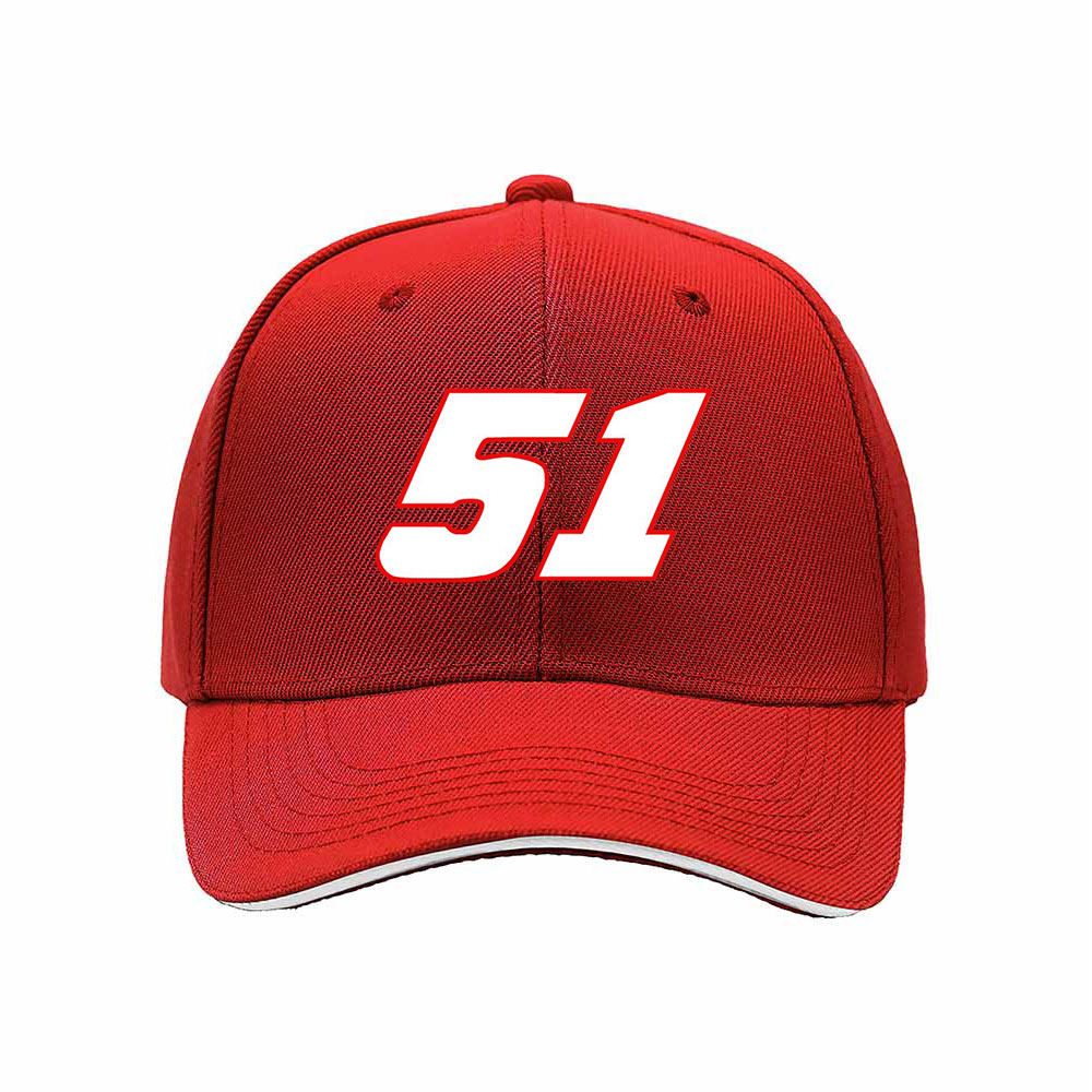 Black Baseball Cap with Number 51 Red White Design Men's Women's Gift Hat - Image 6
