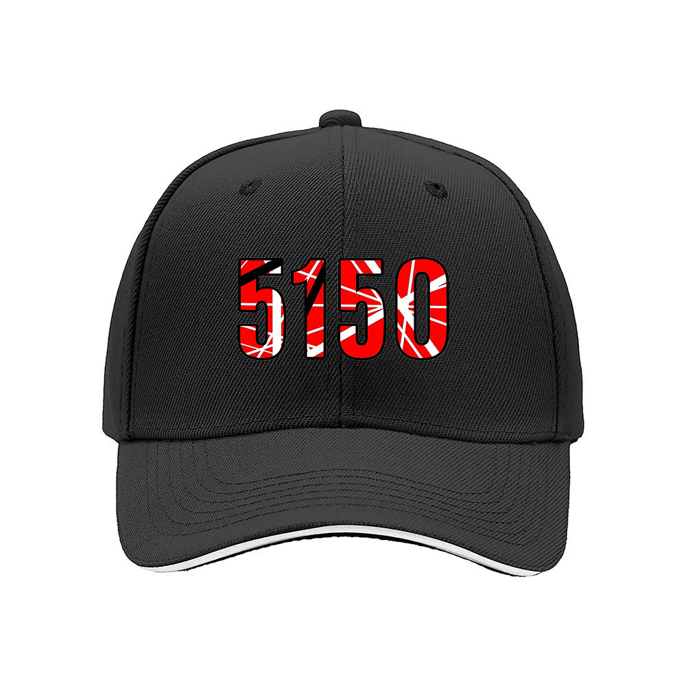 5150 Red White Pattern Baseball Cap Men Women Gift Hat - Image 3